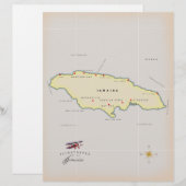 En-tête De Lettre Carte illustrée de la Jamaïque. (Devant / Derrière)