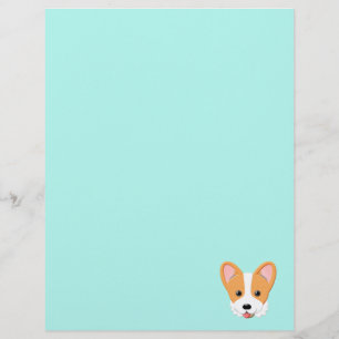 En-tête De Lettre Cartoon Corgi