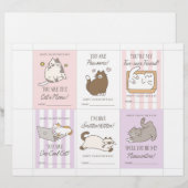 En-tête De Lettre Cat Valentine Cards for Kids (Devant / Derrière)