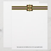 En-tête de lettre celtique de chevaux (Devant / Derrière)