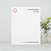 En-tête De Lettre Cercle gras - rose (Debout devant)