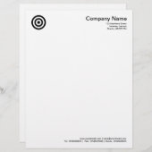 En-tête De Lettre Cercles concentrés - Noir (Devant / Derrière)