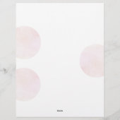 En-tête De Lettre Cercles d'aquarelle rose moderne (Dos)