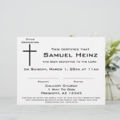 En-tête De Lettre Certificat de dédicace pour bébé Croix Simple Mode (Debout devant)