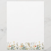 En-tête De Lettre Champ Fleur sauvage élégant (Dos)