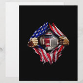 En-tête De Lettre Chauffeur de camion américain Drapeau Camion (Devant / Derrière)