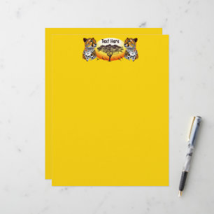 En-tête De Lettre Cheetah African Feline Wild Animal