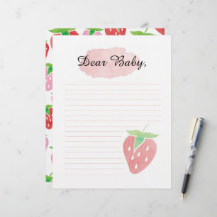 En-tête De Lettre Cher bébé Berry Lettre de la première capsule L