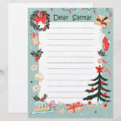 En-tête De Lettre Cher en-tête Père Noël (Devant / Derrière)