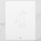 En-tête De Lettre Cheval en couleur noire (Dos)