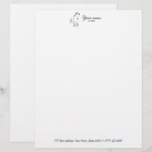 En-tête De Lettre Cheval en couleur noire (Devant / Derrière)