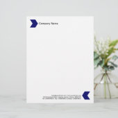 En-tête De Lettre Chevron - Deep Navy Blue (Debout devant)