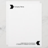 En-tête De Lettre Chevron - Noir (Devant / Derrière)