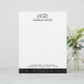 En-tête de lettre chic de damassé (Debout devant)