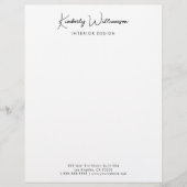 En-tête De Lettre Chic Signature Script Nom commercial (Devant)