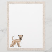 En-tête De Lettre Chien caricaturé doux irlandais (Devant)