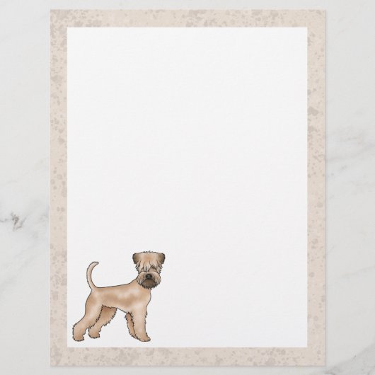 En-tête De Lettre Chien caricaturé doux irlandais (Devant)