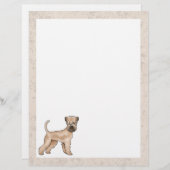 En-tête De Lettre Chien caricaturé doux irlandais (Devant / Derrière)