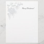 En-tête De Lettre Christmas letterhead with snowy pine cone logo (Devant)