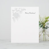 En-tête De Lettre Christmas letterhead with snowy pine cone logo (Debout devant)