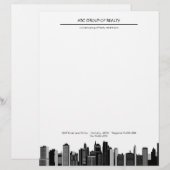 En-tête De Lettre Cityscape Immobilier moderne (Devant / Derrière)