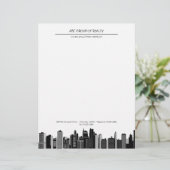 En-tête De Lettre Cityscape Immobilier moderne (Debout devant)