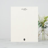 En-tête De Lettre Classic Handwritten Name Monogram Letterhead (Debout devant)
