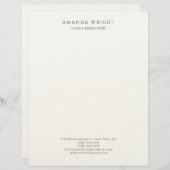 En-tête De Lettre Classical Plain Attractive Stylish Business (Devant / Derrière)