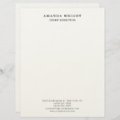 En-tête De Lettre Classical Plain Attractive Stylish Business (Devant / Derrière)