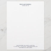 En-tête De Lettre Classique Professionnel Classique Bleu-Noir (Devant)