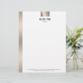 En-tête De Lettre Classy Brossé Rose Gold Professionnel (Debout devant)