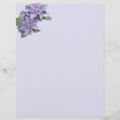 En-tête De Lettre Clematis violet (Devant)