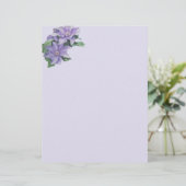 En-tête De Lettre Clematis violet (Debout devant)