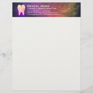 En-tête De Lettre Clinique dentaire professionnelle Rose Gold Tooth