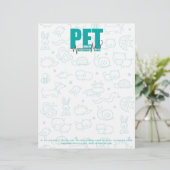 En-tête De Lettre Clinique vétérinaire moderne bleu (Debout devant)