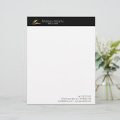 En-tête De Lettre commerce immobilier noir et blanc élégant (Debout devant)