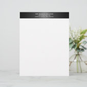 En-tête de lettre commerciale noir et blanc (Debout devant)