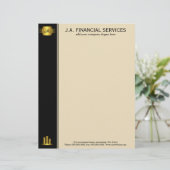 En-tête de lettre comptable personnalisée Pièces d (Debout devant)