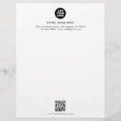 En-tête De Lettre Conception de logo d'hôtel personnalisé et de code (Devant)
