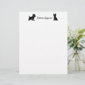 En-tête De Lettre Conception de silhouettes de jolis animaux de comp (Debout devant)
