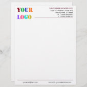 En-tête De Lettre Concevez votre propre Modèle en-tête de logo d'ent (Devant / Derrière)