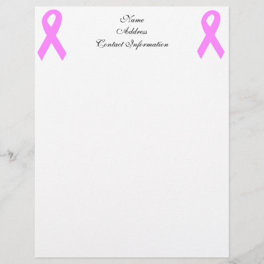 En-tête De Lettre Conscience de cancer du sein (Devant)