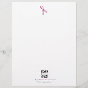 En-tête De Lettre Conscience de cancer du sein de modèle d'en-tête