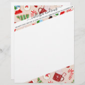 En-tête De Lettre Cookie Illustration Pattern (Devant / Derrière)