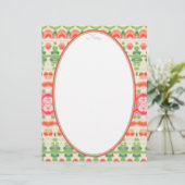 En-tête De Lettre Corail rose vert et beige (Debout devant)