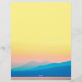 En-tête De Lettre Coucher de soleil cyan et Saumon (Dos)