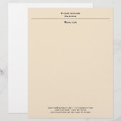 En-tête De Lettre Couleur Champagne Professionnelle Simple Plaque (Devant / Derrière)