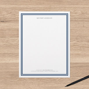 En-tête De Lettre Couleur personnalisée Bordures classiques modernes