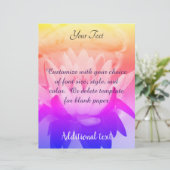 En-tête De Lettre Couleurs arc-en-ciel de lotus (Debout devant)