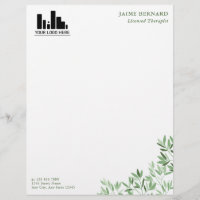 Couleurs douces de verdure Votre logo